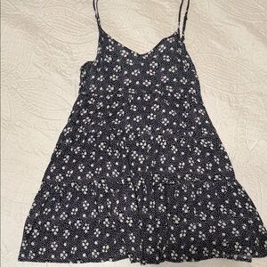 JODIFL Black and White Floral Mini Dress